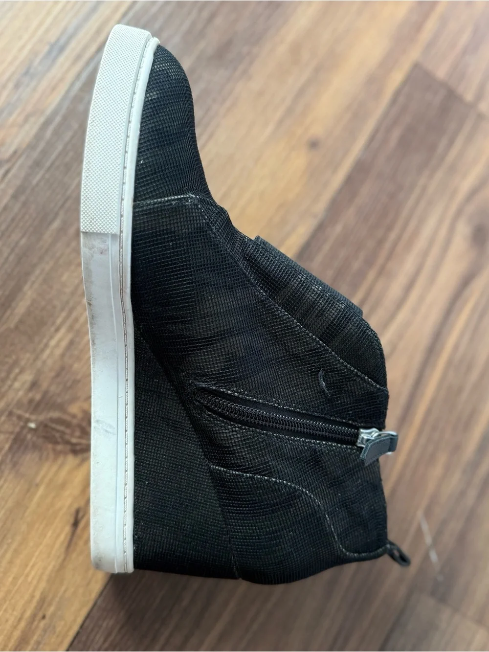 Linea Paolo Green Camo Pattern Wedge Sneaker